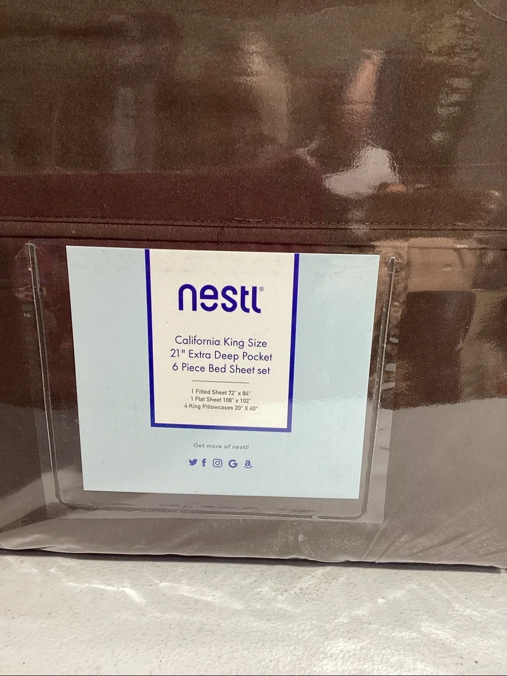 NEST Fragrances King Sheet Set in Deep Brown